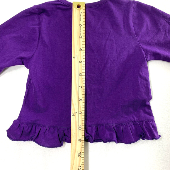 Smocked PolkaDot Top Girls 6 Months Embroidered Smock Purple‎ Ruffle Blouse - Picture 8 of 8